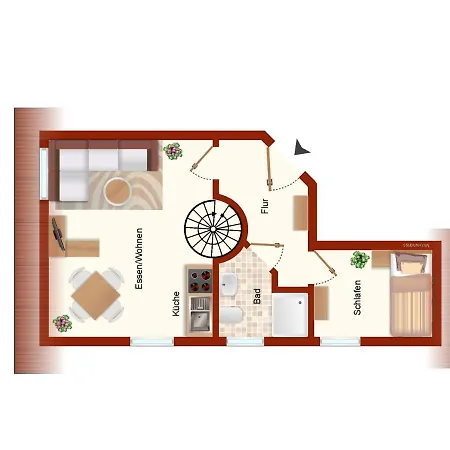 Eiche Strandnah Apartment *